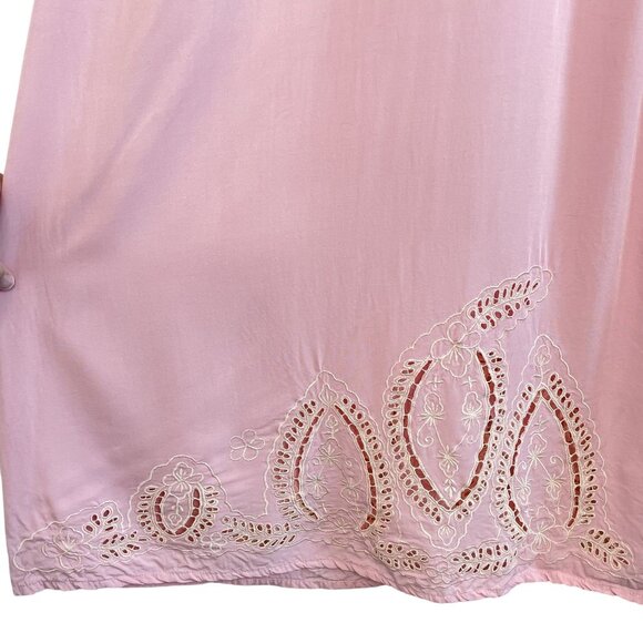 Fillyboo Pink Boho-Style Embroidered Maxi Skirt, 2 Tall - Picture 6 of 11